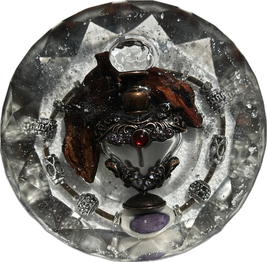 Gothic Chalice & Crystal Orb Resin Paperweight – Miniature World