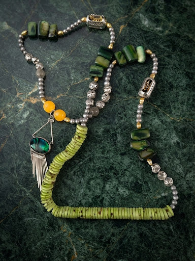 No. 02 – Emerald Canopy Awakening – 26" Necklace