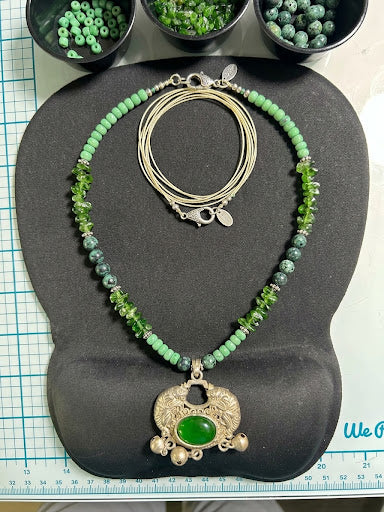 No. 08 – Mystic Forest Emerald Amulet – 24" Necklace