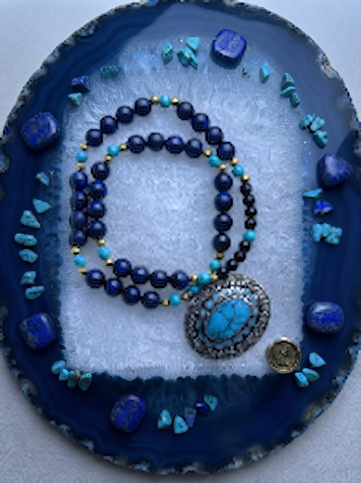 No. 05 – Midnight Lapis Tide – 24" Necklace