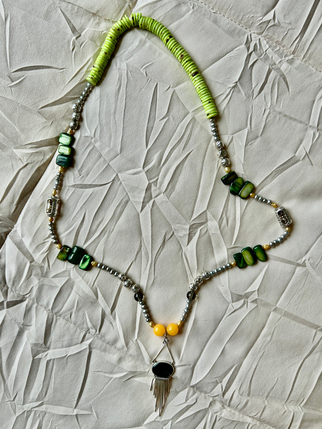 No. 02 – Emerald Canopy Awakening – 26" Necklace