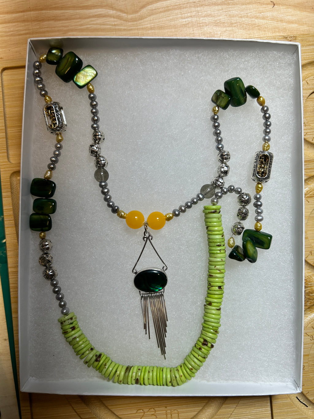 No. 02 – Emerald Canopy Awakening – 26" Necklace