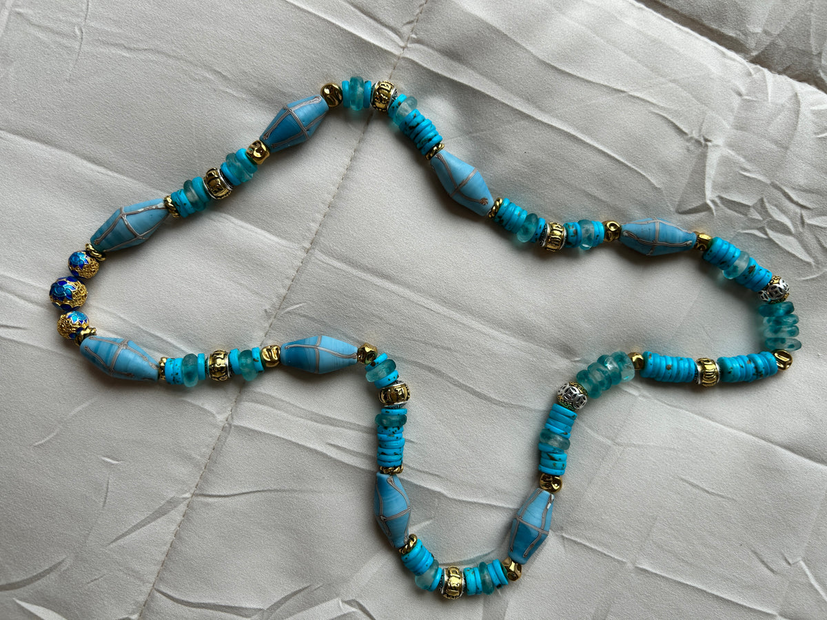 No. 04 – Azure Horizon Echo – 26" Necklace