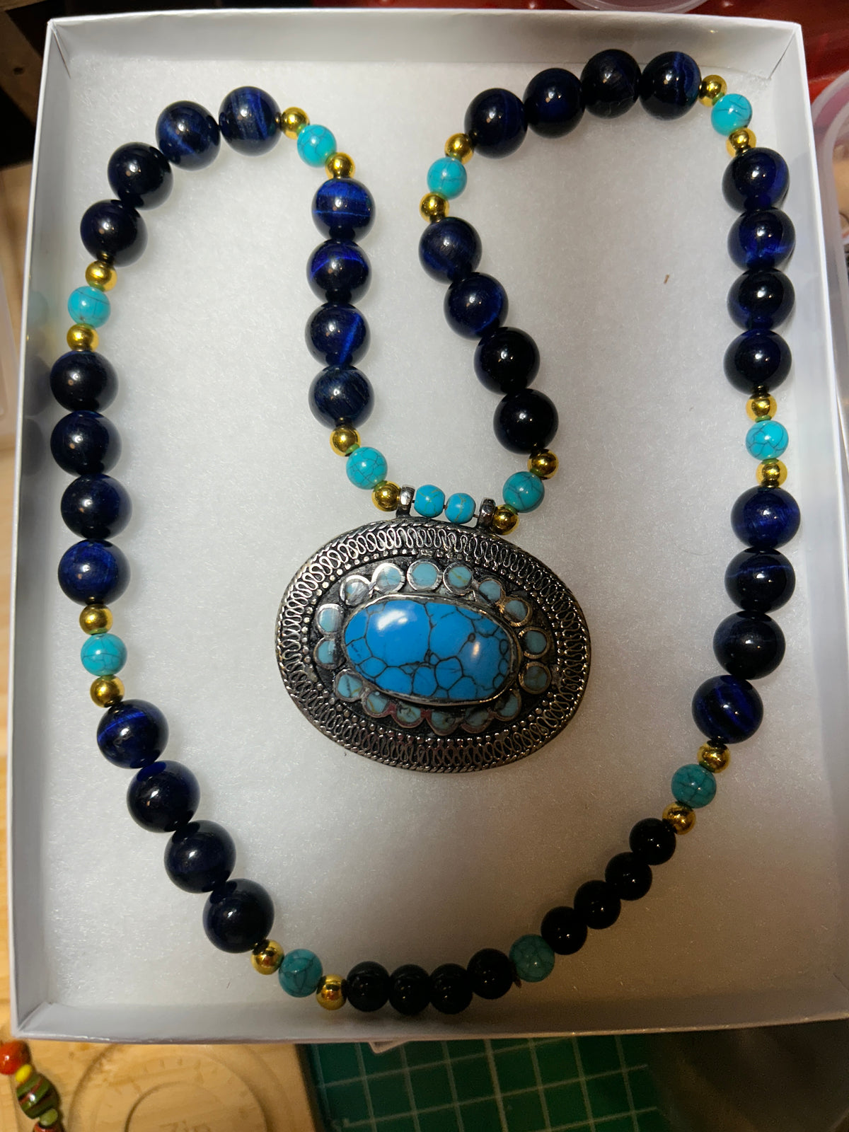 No. 05 – Midnight Lapis Tide – 24" Necklace
