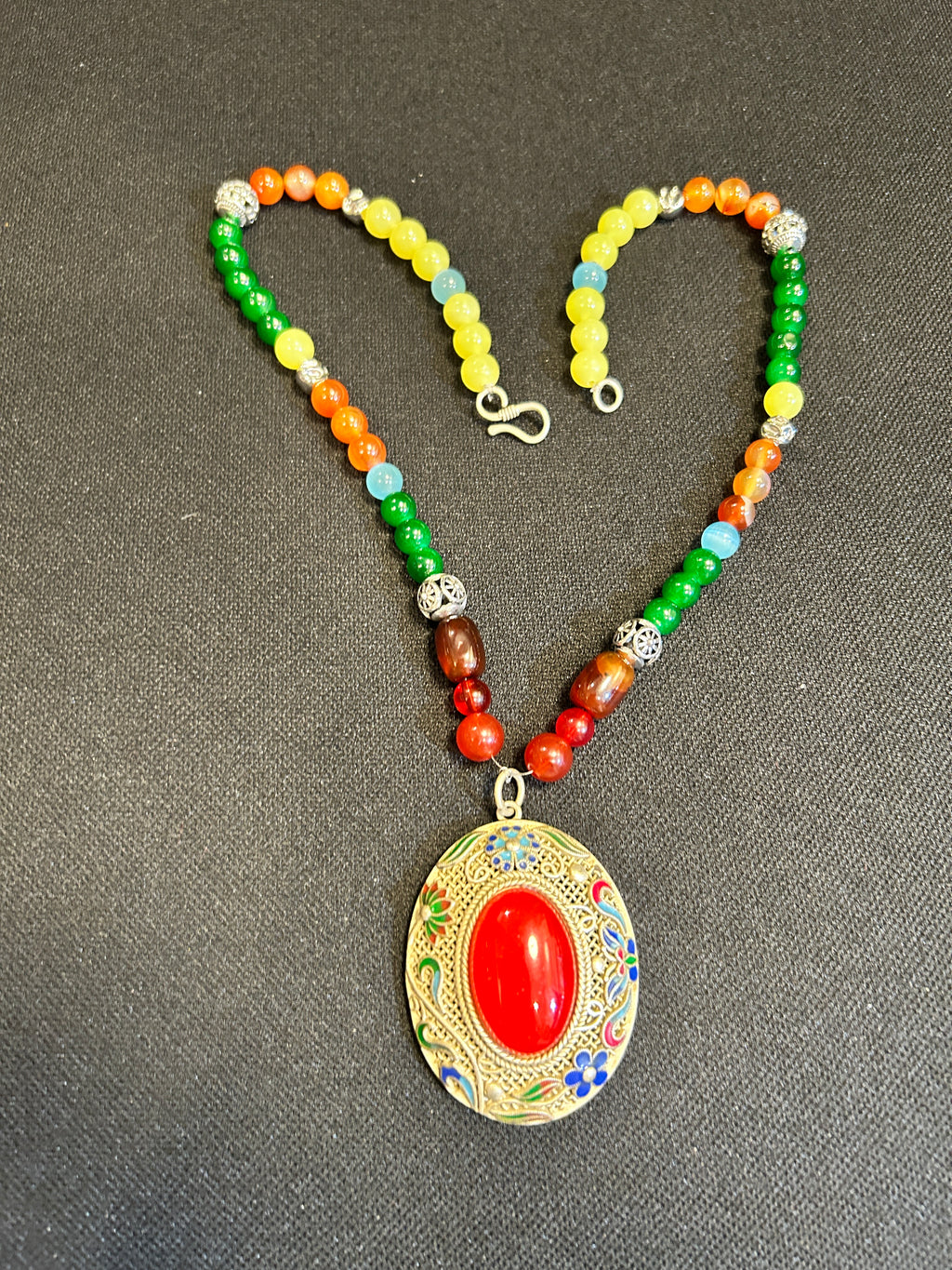 No. 34 – Kaleidoscope Bloom – 21" Necklace