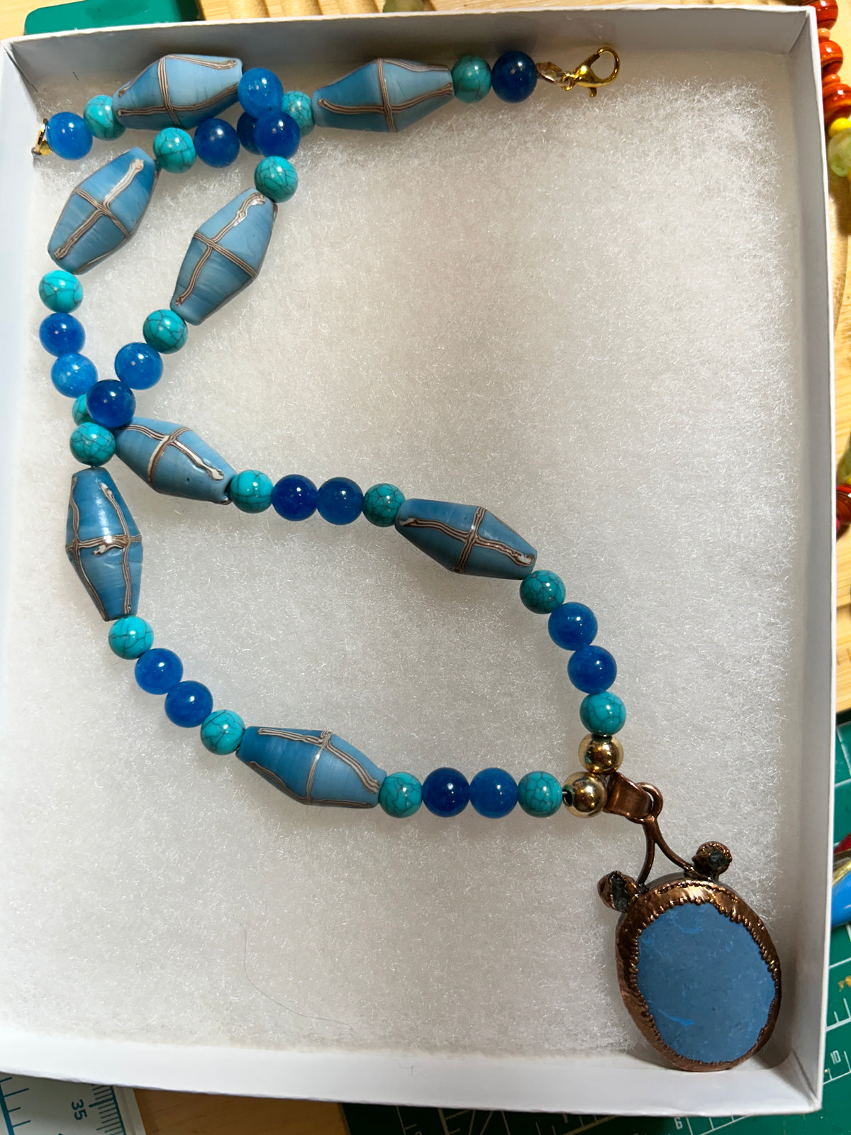 No. 50 – Nile Blue Oracle – 20" Necklace