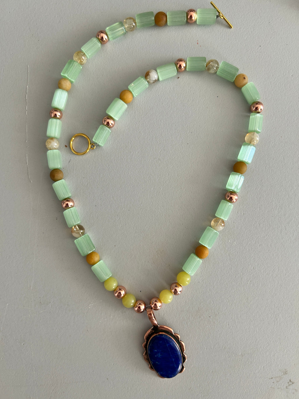 No. 54 – Sea Glass Forest – 22" Necklace