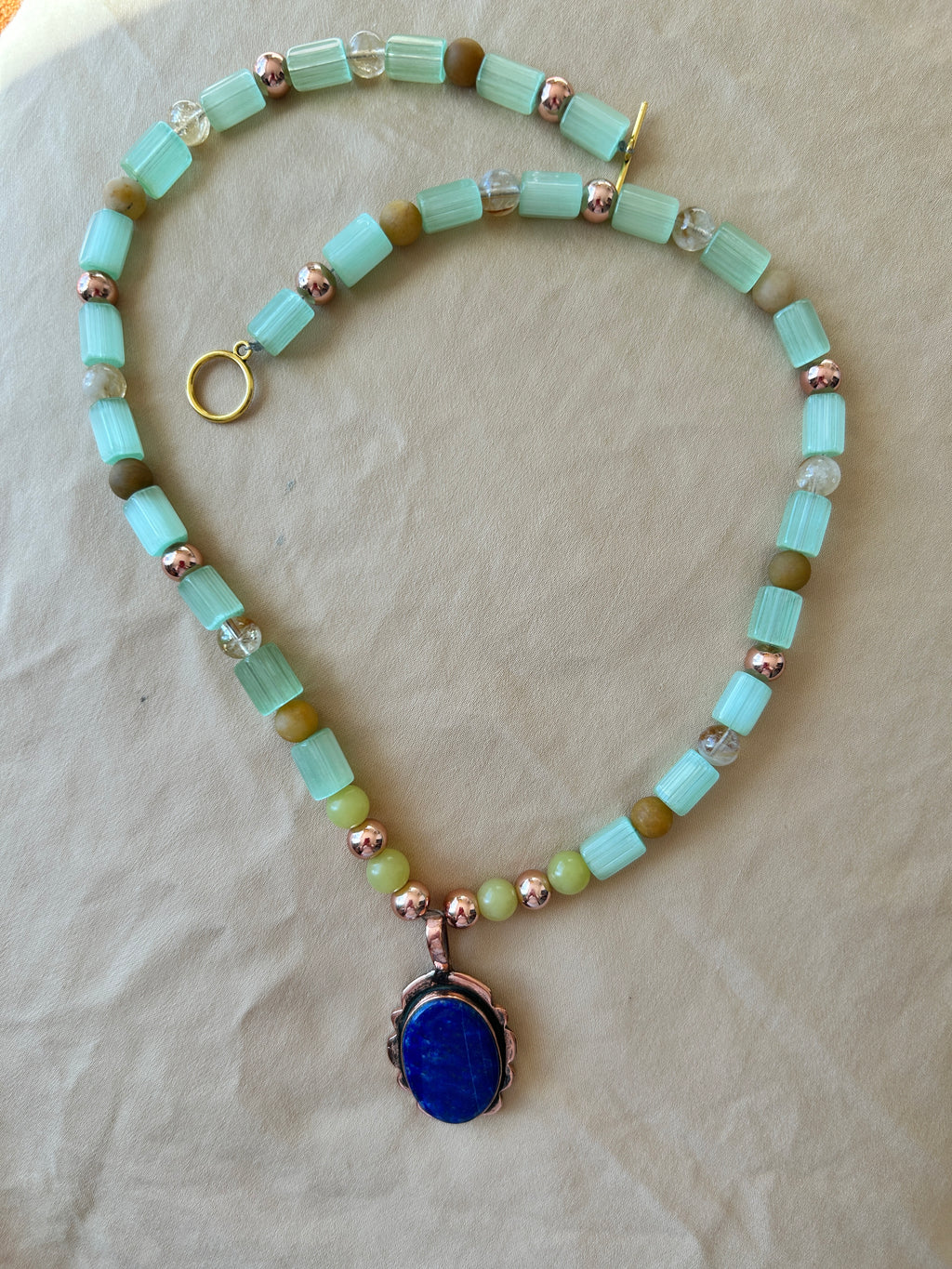 No. 54 – Sea Glass Forest – 22" Necklace