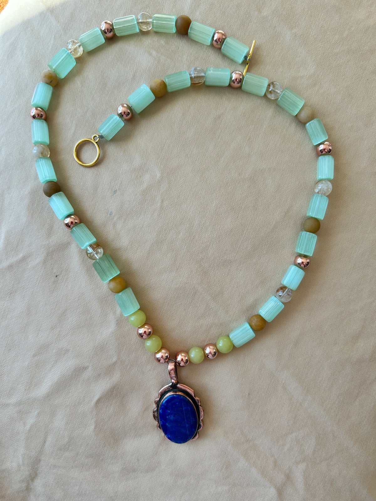 No. 54 – Sea Glass Forest – 22" Necklace