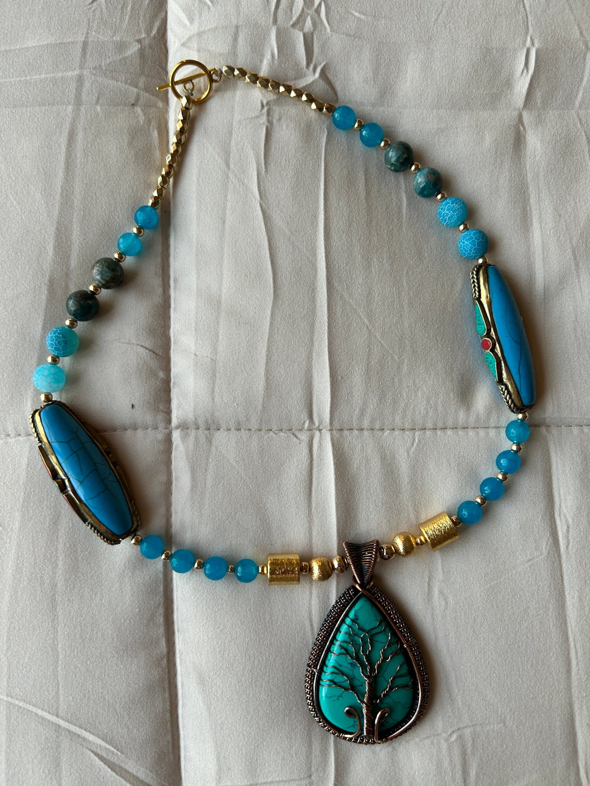 No. 26 Summit Turquoise necklace detail flatlay
