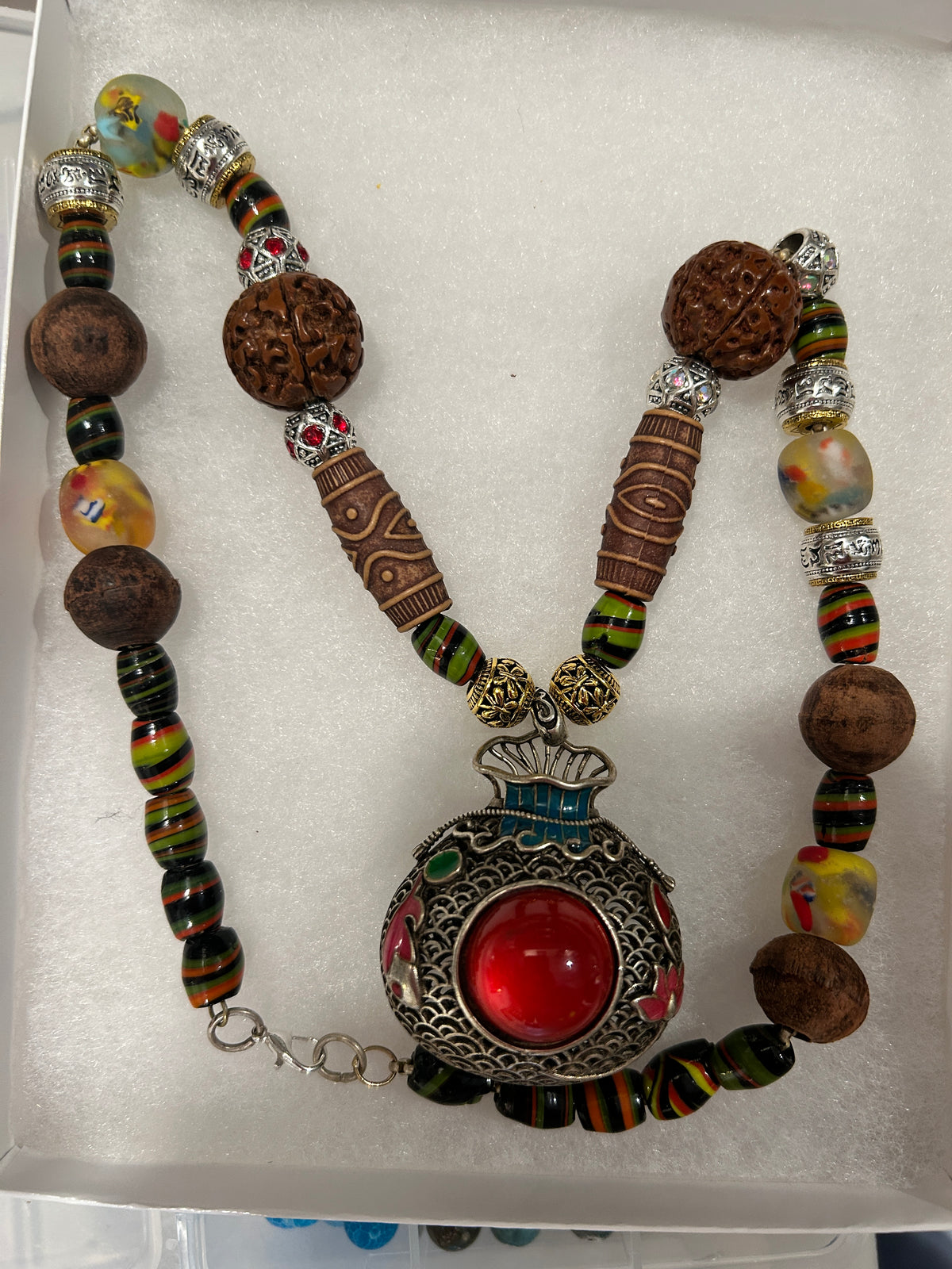 No. 65 – Crimson Talisman – 20" Necklace