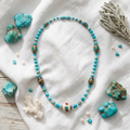 Turquoise Necklace Styled Background